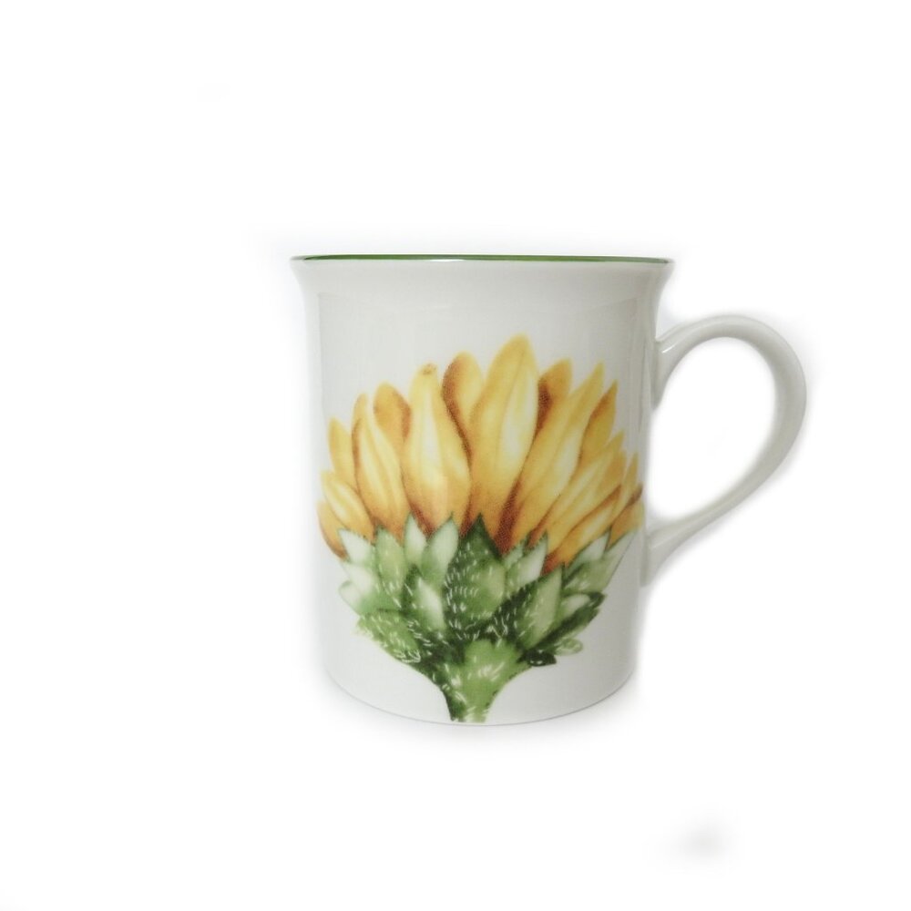 Villeroy & Boch Sunflower Bud Flora Mug Germany 1748 Ceramic Premium Porcelain